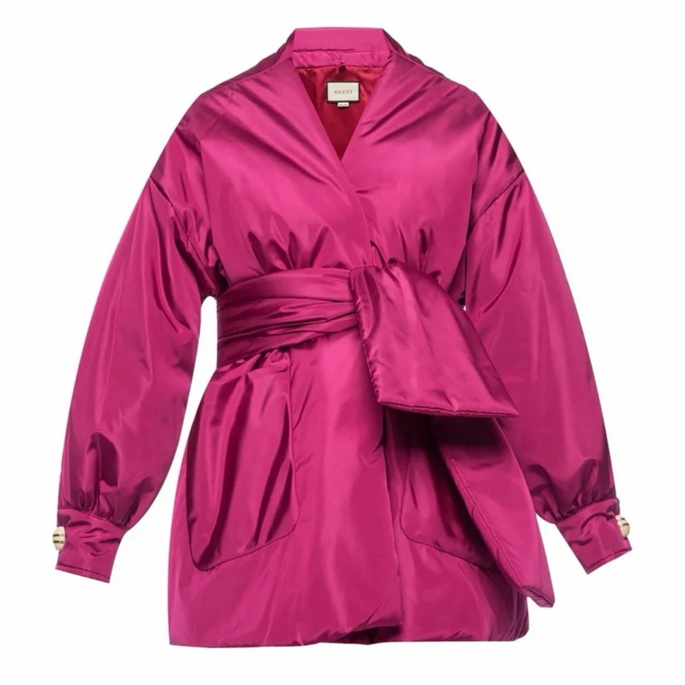 Gucci Fuchsia Satin Women's Jacket